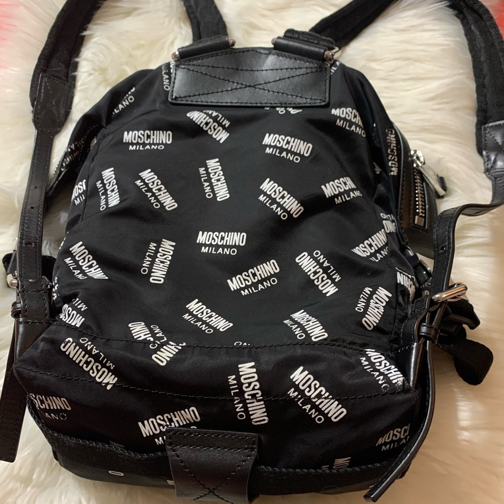 Moschino Milano black backpack, nylon very good condition